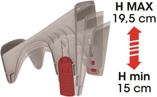 Bama Plastic Stand in Grey Colour 26x14x15cm 2 Pieces