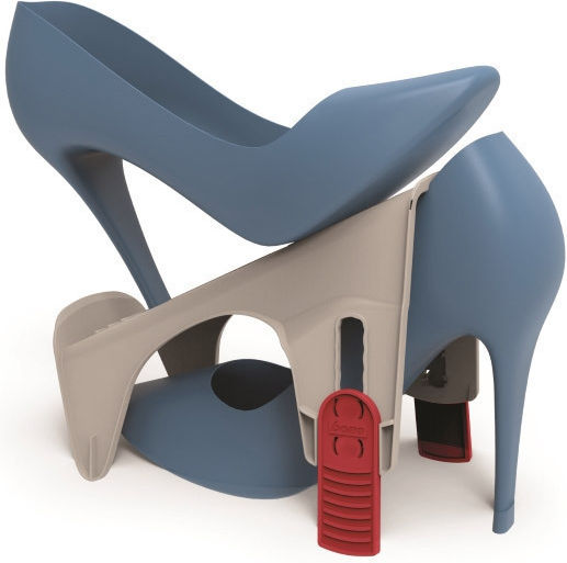 Bama Plastic Shoe Storage Stand In Grey Colour 26x14x15cm 2 Pieces