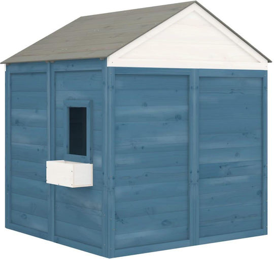 vidaXL Plastic Kids Playhouse Blue 125x120x132cm