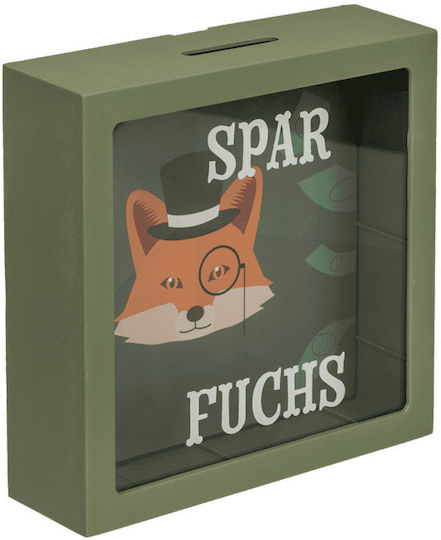 Spar Fuchs Money Box Plastic Green 15x5x16cm