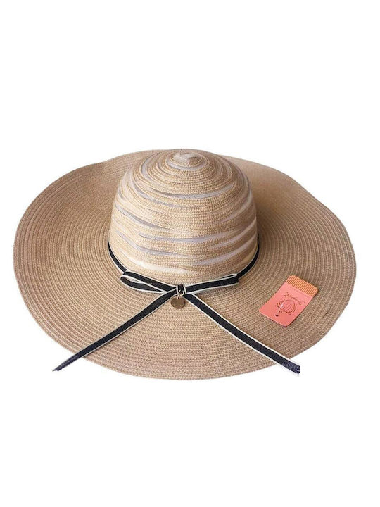 Fragola Women' Wicker Hat Floppy Beige