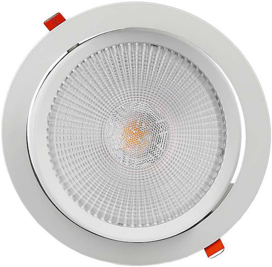 V-TAC Rund Vertieft LED Panel 20W mit Warm zu kühlem Weiß Licht