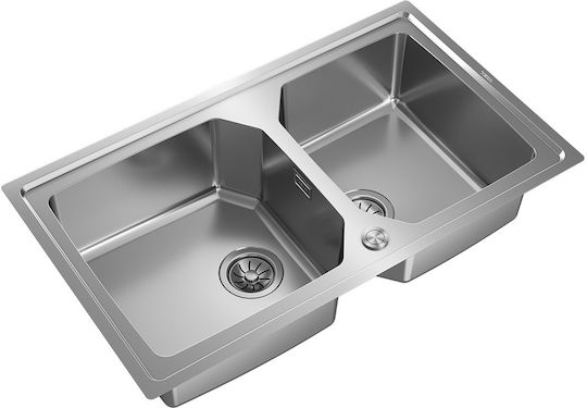 Teka Brooklyn 90 M-XP 2B Ένθετος Αριστερός Inox Σατινέ Μ86.4xΠ56.4cm Ασημί