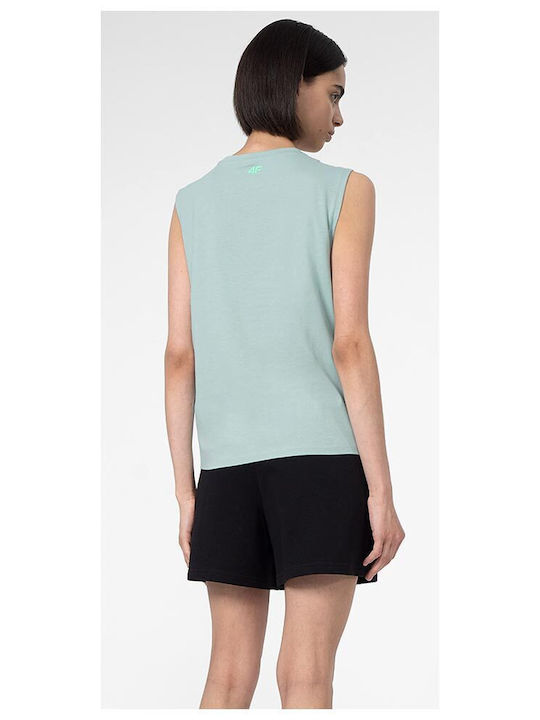 4F Women's Athletic Blouse Sleeveless Turquoise