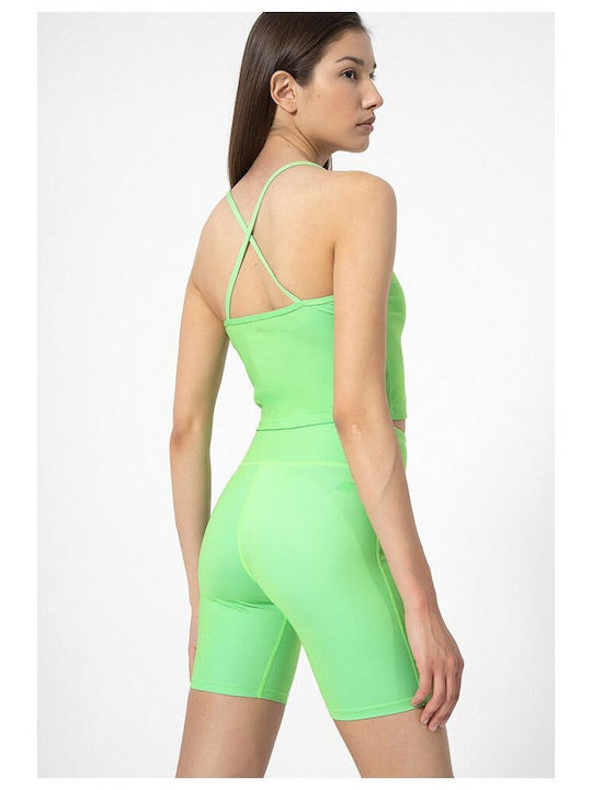 4F Crop Top Sportiv pentru Femei cu Bretele Verde