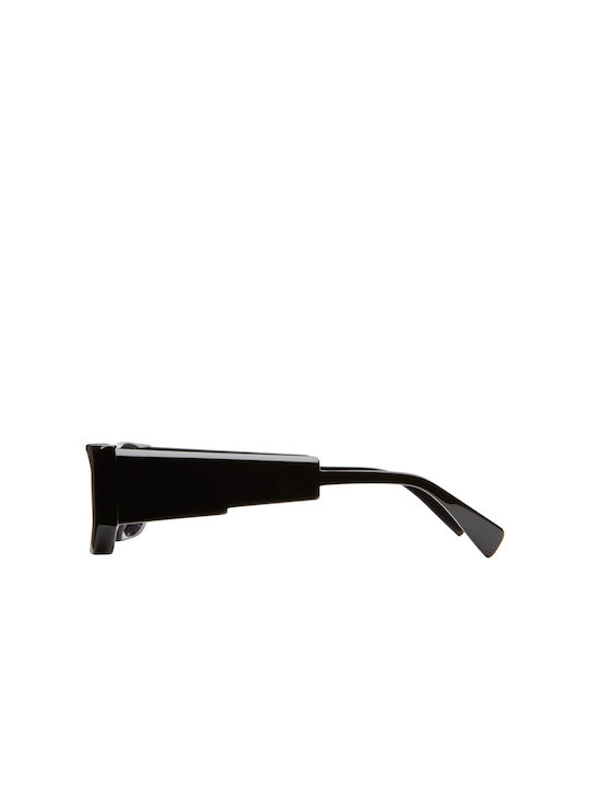Kuboraum U8 Women's Sunglasses with Black Plastic Frame and Black Polarized Lens