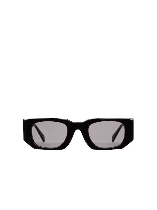 Kuboraum U8 Women's Sunglasses with Black Plastic Frame and Black Polarized Lens