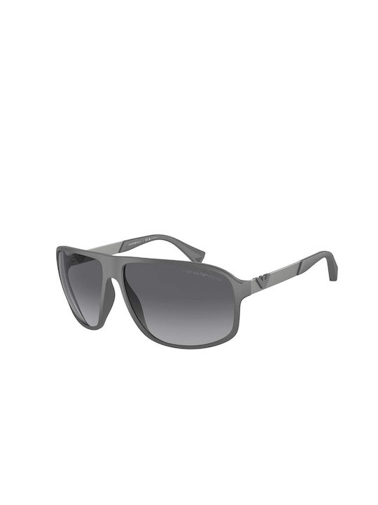 Emporio Armani Bărbați Ochelari de soare cu Gri Din metal Rame și Gri Ochelari de soare Polarizate Lentilă EA4029 5060T3