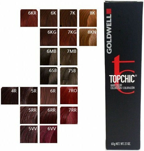 Goldwell Topchic Перманентна Боя За Коса 6KG Медено Златисто Тъмно 60ml