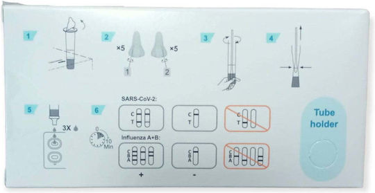 All Test SARS-Cov-2 & Influenza A+B 20pcs Self-Diagnostic Test for Rapid Detection Antigens with Nasal Sample