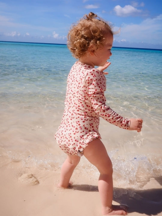 Fresk Costum de baie pentru copii Costum întreg cu mânecă lungă Roz Fresk Costum de baie pentru copii Costum întreg cu mânecă lungă Roz