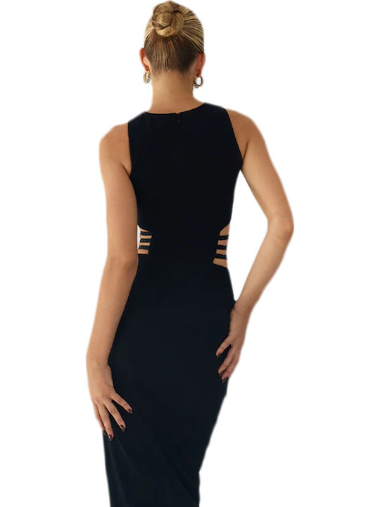 Rochie De Vară Midi De Seară Neagră