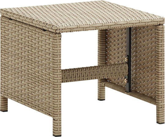 Outdoor-Sessel Rattan Beige mit Kissen 2Stück 52x56x85εκ.