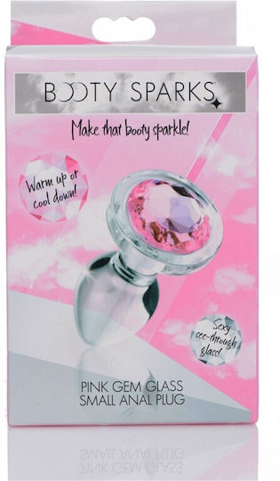 Booty Sparks Booty Sparks Pink Gem Glass Anal Plug With Gem Anale Plugs Elektrische Gitarren Klein Silber