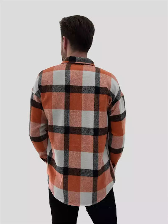 Plaid Shirt Regular Line Orange