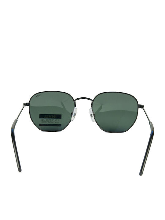 Invu Γεωμετρικά Παιδικά Γυαλιά Ηλίου με Polarized Φακό Μαύρα για 4-7 Ετών
