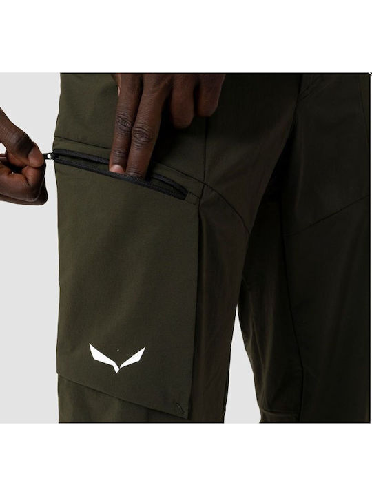 Salewa Puez Durastretch Ανδρικό Μακρύ Παντελόνι Πεζοπορίας Πράσινο