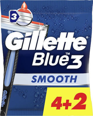 Gillette Blue 3 mit & Gleitstreifen 6Stück