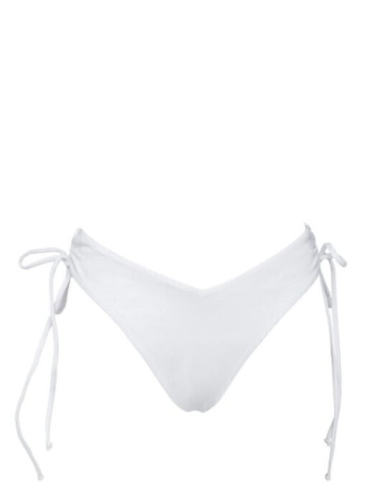 Bikini Brazil Cu Dantelă Alb