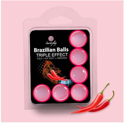 Secretplay Brazilian Balls Triple Effect Cold & Hot Spicy & Vibration 6τμχ