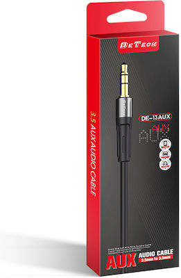 De Tech 3.5mm male - 3.5mm male Cable Black 1m (40279)