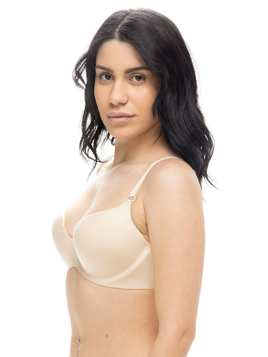 Women's Push Up Bra with Underwire (B Cup) - 33-6040 Beige