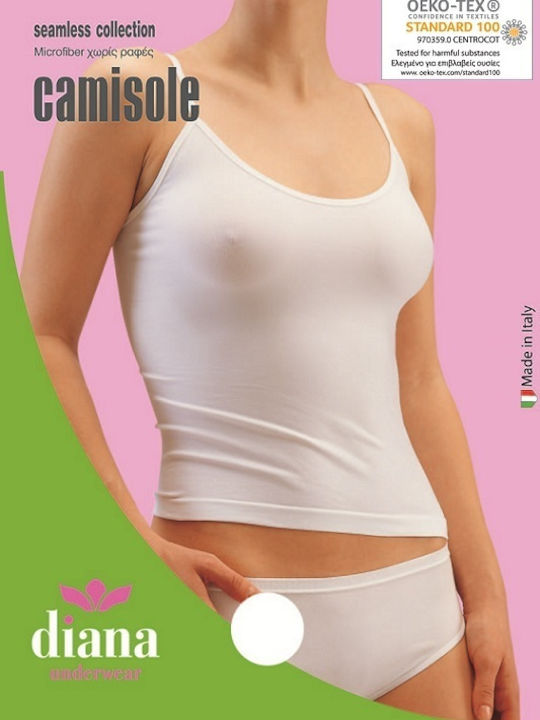 DIANA - 30018-2 Ελαστικό Camisole με Λεπτή Τιράντα, Χωρίς Ραφές Δέρμα