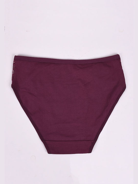 Plus size women's high-waisted bottoms Bordeaux Bordeaux