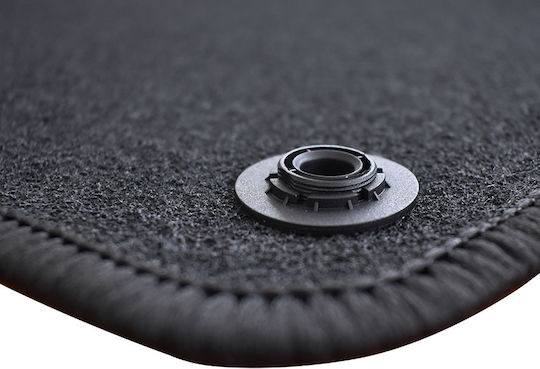 Rigum Set of Front and Rear Mats 4pcs for Peugeot 508 2012 2018 Black