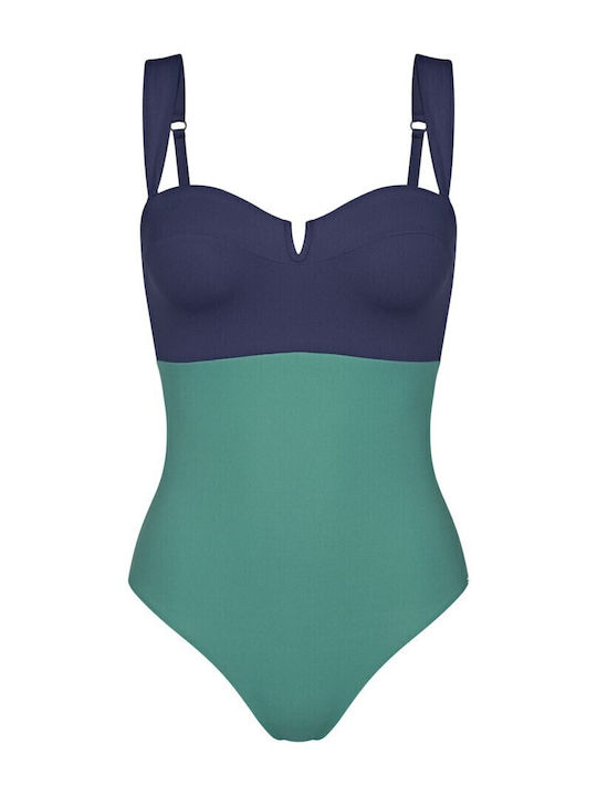 Summer Glow OPD One Piece Swimsuit With Light Padding Blue