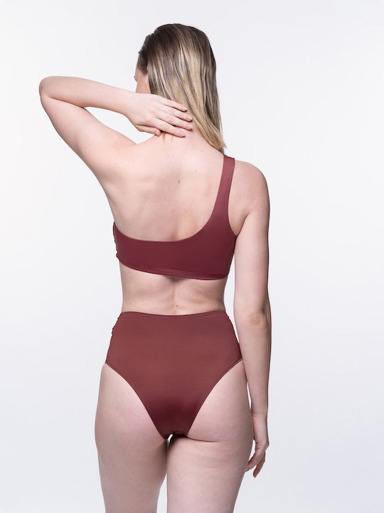 Dorina Bikini Slip Hohe Taille Rot