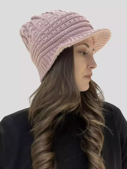 Women's Knitted Hat-Beresh Pink