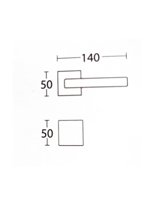 Rosetta Knob N1605 Matte White 140mm Piece Right for Front Door