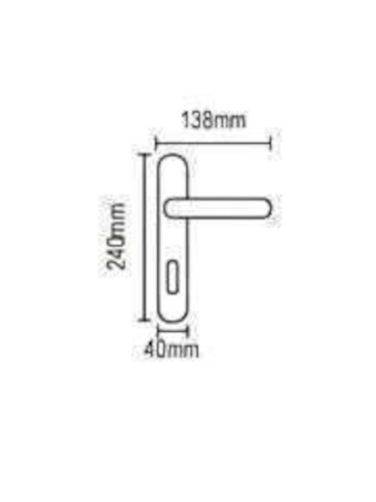 Door Knob Plate Nickel-Mat 06.820