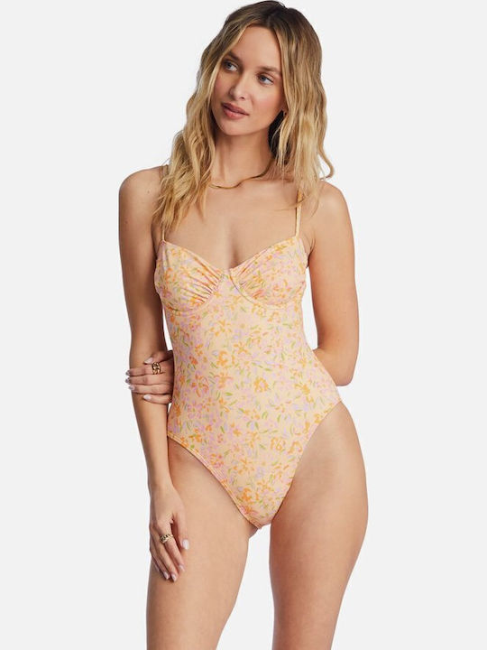 Sweet Oasis Costum De Baie Întreg Bej Floral