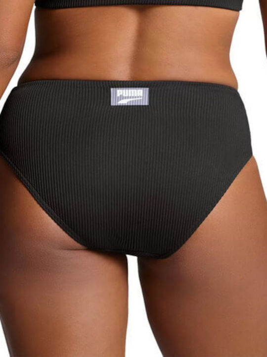 Puma Bikini Slip Hohe Taille Schwarz