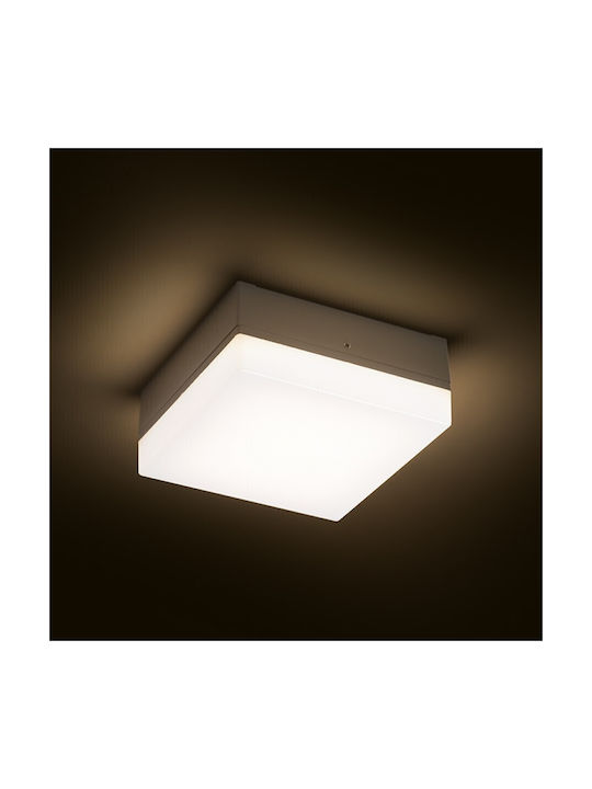 Rendl Light Studio Πλαφονιέρα Οροφής Εξωτερικού Χώρου με Ενσωματωμένο LED σε Γκρι Χρώμα R11968 Rendl Light Studio Πλαφονιέρα Οροφής Εξωτερικού Χώρου με Ενσωματωμένο LED σε Γκρι Χρώμα R11968