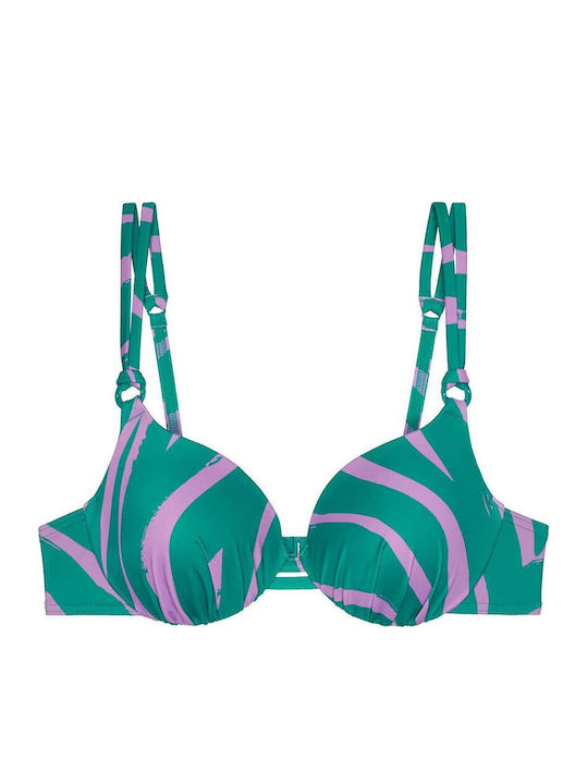 Summer Mix & Match Bikini Σουτιέν Animal Print Πράσινο