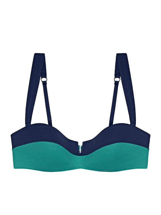 Summer Glow Dp Trägerloses Bikinioberteil Marineblau