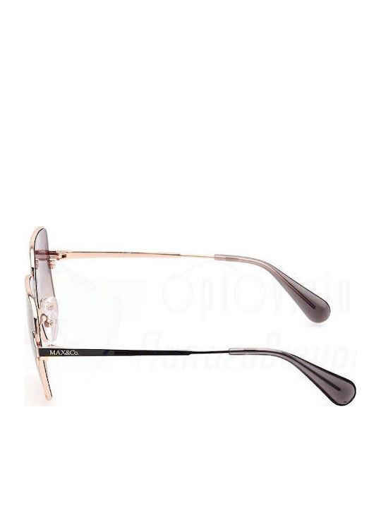 Max & Co Women's Sunglasses with Rose Gold Metal Frame and Pink Gradient Lens MO0072 33B