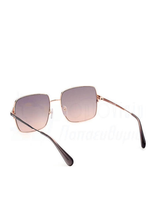 Max & Co Women's Sunglasses with Rose Gold Metal Frame and Pink Gradient Lens MO0072 33B