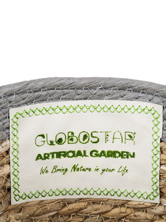 GloboStar ANTIPAROS Саксия Слама Бежов Със стойка 22x22x15εκ.