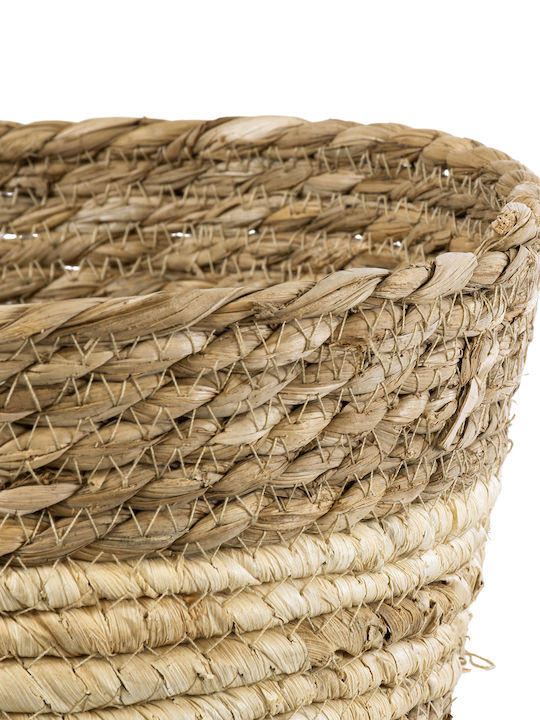 GloboStar KYTHIRA Planter Wicker Beige 22x22x15cm.