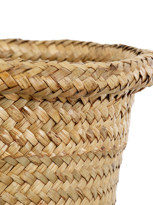 GloboStar Übertopf Korbweide Beige mit Gestell 26x26x26εκ.