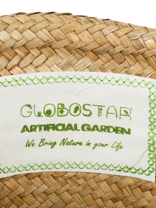GloboStar Übertopf Korbweide Beige mit Gestell 26x26x26εκ.