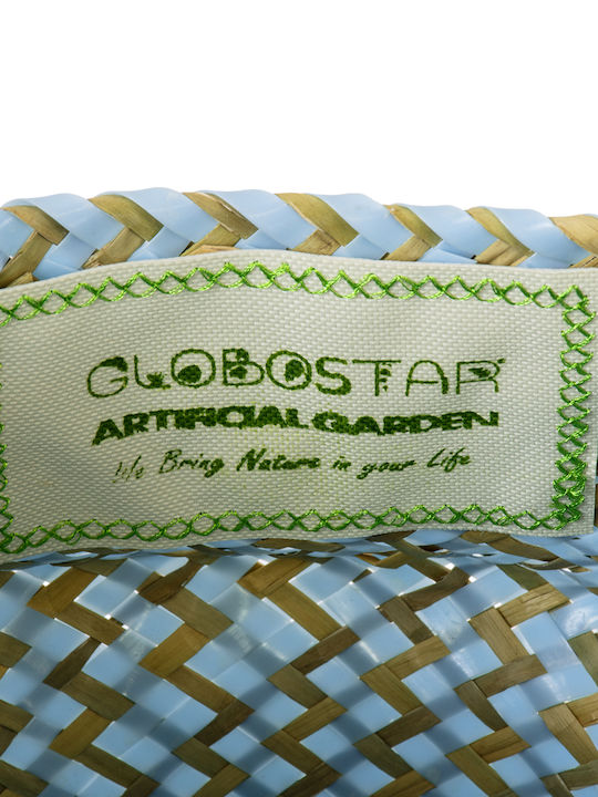 GloboStar Artificial Garden Skyros Übertopf Korbweide Braun mit Gestell 18x18x20εκ.