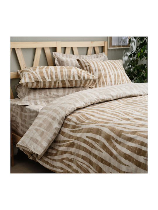 Charalambidis Textiles Safari Κουβερλί Υπέρδιπλο Καφέ 220x230cm