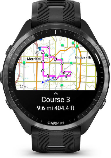 Garmin Forerunner 965 Titanium 47mm Waterproof Smartwatch with Heart Rate Monitor (Black/Powder Grey)