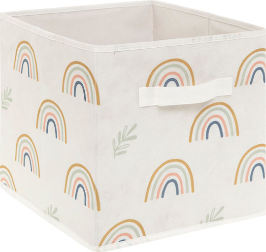 Atmosphera Rainbow Καλάθι Αποθήκευσης Υφασμάτινο Πράσινο 29x29x29cm 2τμχ