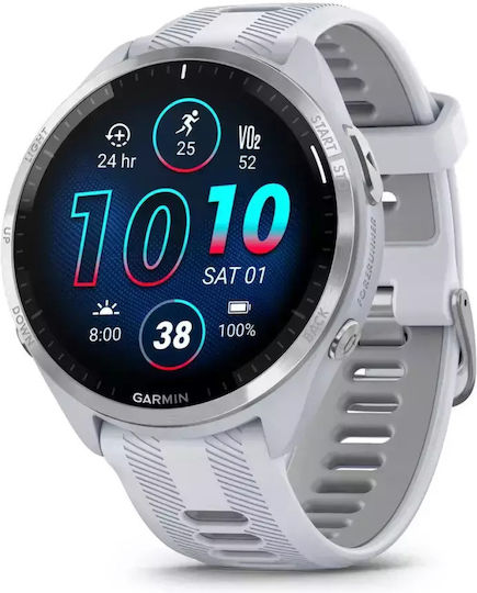Garmin Forerunner 965 Titanium 47mm Αδιάβροχο Smartwatch με